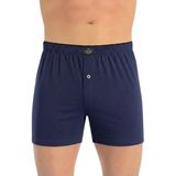 Öts Erkek %100 Pamuk Boxer Düğmeli Süprem Kumaş Özel Esnek Kalıp (2655) - 2XL - Indigo