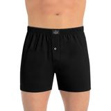 Öts Erkek %100 Pamuk Boxer Düğmeli Süprem Kumaş Özel Esnek Kalıp (2655) - 2XL - Siyah