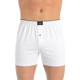 Öts Erkek %100 Pamuk Boxer Düğmeli Süprem Kumaş Özel Esnek Kalıp (2655) - 3XL - Beyaz