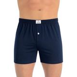 Öts Erkek %100 Pamuk Boxer Düğmeli Süprem Kumaş Özel Esnek Kalıp (2655) - Lacivert - 5XL