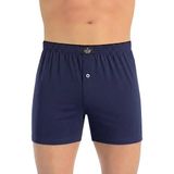 Öts Erkek %100 Pamuk Boxer Düğmeli Süprem Kumaş Özel Esnek Kalıp (2655) - XL - Indigo