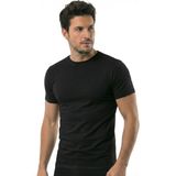 Öts Erkek %100 Pamuk T-Shirt Kapalı Yaka Yarım Kollu Özel Tasarım (1620) - Siyah - 2XL