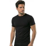 Öts Erkek %100 Pamuk T-Shirt Kapalı Yaka Yarım Kollu Özel Tasarım (1620) - Siyah - XL