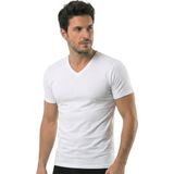 Öts Erkek %100 Pamuk T-Shirt V Yaka Modern ve Rahat (1630) - Beyaz - XL