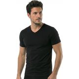 Öts Erkek %100 Pamuk T-Shirt V Yaka Modern ve Rahat (1630) - Siyah - 2XL