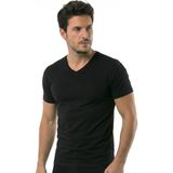 Öts Erkek %100 Pamuk T-Shirt V Yaka Modern ve Rahat (1630) - Siyah - L