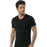 Öts Erkek %100 Pamuk T-Shirt V Yaka Modern ve Rahat (1630) - Siyah