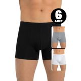 Öts Erkek 6’lı Modal Boxer İnce Bel Lastikli Esnek ve Konforlu (2702-6) - Renkli - XL