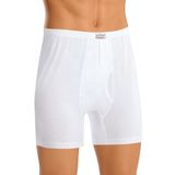 ÖTS Erkek Boxer - %100 Pamuk, Ultra Yumuşak Kumaş, Rahat Kalıp, Etiketsiz ve Kaliteli Boxer, Paçalı Don (Beyaz - L)