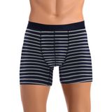 Öts Erkek Boxer Çizgili (%96 Pamuk -%4 Elastan), Lacivert, L