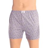 Öts Erkek Boxer Desenli, Düğmeli (%100 Pamuk), Açık, L