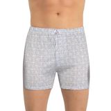 Öts Erkek Boxer Desenli, Düğmeli (%100 Pamuk), Açık, XL