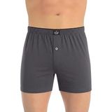 Öts Erkek Boxer Düğmeli, Süprem Kumaş (%100 Pamuk), Füme, XXXL