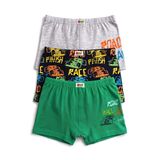 ÖTS Erkek Çocuk 3’lü Pamuklu Boxer Baskılı Ergonomik Tasarım 7817-3