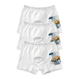 Öts Erkek Çocuk Boxer 3'lü (%96 Pamuk -%4 Elastan), 7238-3, Beyaz, 11-12 Yaş