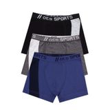Öts Erkek Çocuk Boxer 3'lü (%96 Pamuk -%4 Elastan), 7266-3, Mavi, 3-4 Yaş