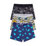 Öts Erkek Çocuk Boxer 3'lü Baskılı (%96 Pamuk -%4 Elastan), 7236-3, Renkli, 3-4 Yaş
