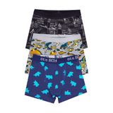 Öts Erkek Çocuk Boxer 3'lü Baskılı (%96 Pamuk -%4 Elastan), 7236-3, Renkli, 5-6 Yaş