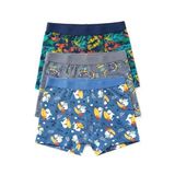 Öts Erkek Çocuk Boxer 3'lü Baskılı (%96 Pamuk -%4 Elastan), 7236-3, Renkli, 9-10 Yaş
