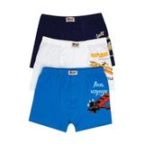 Öts Erkek Çocuk Boxer 3'lü Baskılı (%96 Pamuk -%4 Elastan), 7254-3, Renkli, 3-4 Yaş