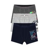 Öts Erkek Çocuk Boxer 3'lü Baskılı (%96 Pamuk -%4 Elastan), 7256-3, Renkli, 11-12 Yaş