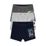 Öts Erkek Çocuk Boxer 3'lü Baskılı (%96 Pamuk -%4 Elastan), 7256-3, Renkli, 5-6 Yaş