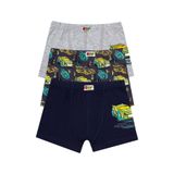 Öts Erkek Çocuk Boxer 3'lü Baskılı (%96 Pamuk -%4 Elastan), 7368-3, Renkli, 7-8 Yaş