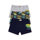 Öts Erkek Çocuk Boxer 3'lü Baskılı (%96 Pamuk -%4 Elastan), 7368-3, Renkli, 9-10 Yaş