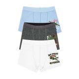 Öts Erkek Çocuk Boxer 3'lü Baskılı (%96 Pamuk -%4 Elastan), 7394-3, Renkli, 3-4 Yaş