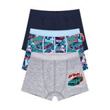 Öts Erkek Çocuk Boxer 3'lü Baskılı (%96 Pamuk -%4 Elastan), 7704-3, Renkli, 11-12 Yaş