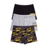 Öts Erkek Çocuk Boxer 3'lü Baskılı (%96 Pamuk -%4 Elastan), 7710-3, Renkli, 5-6 Yaş