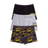 Öts Erkek Çocuk Boxer 3'lü Baskılı (%96 Pamuk -%4 Elastan), 7710-3, Renkli, 7-8 Yaş
