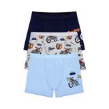 Öts Erkek Çocuk Boxer 3'lü Baskılı (%96 Pamuk -%4 Elastan), 7711-3, Renkli, 5-6 Yaş