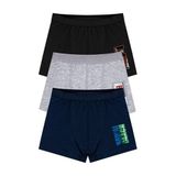 Öts Erkek Çocuk Boxer 3'lü Baskılı (%96 Pamuk -%4 Elastan), 7713-3, Renkli, 11-12 Yaş