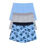 Öts Erkek Çocuk Boxer 3'lü Baskılı (%96 Pamuk -%4 Elastan), 7716-3, Renkli, 5-6 Yaş