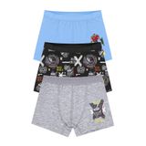 Öts Erkek Çocuk Boxer 3'lü Baskılı (%96 Pamuk -%4 Elastan), 7718-3, Renkli, 1-2 Yaş