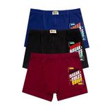 Öts Erkek Çocuk Boxer 3'lü Baskılı (%96 Pamuk -%4 Elastan), 7812-3, Renkli, 5-6 Yaş