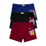 Öts Erkek Çocuk Boxer 3'lü Baskılı (%96 Pamuk -%4 Elastan), 7812-3, Renkli, 9-10 Yaş