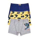 Öts Erkek Çocuk Boxer 3'lü Baskılı (%96 Pamuk -%4 Elastan), 7816-3, Renkli, 3-4 Yaş