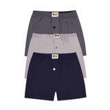 Öts Erkek Çocuk Boxer 3'lü Düğmeli (%100 Pamuk) - 5 - 6 Yaş - Renkli