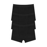 Öts Erkek Çocuk Boxer 3'lü Düz Renk (%96 Pamuk -%4 Elastan), Beyaz, 3-4 Yaş
