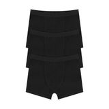 Öts Erkek Çocuk Boxer 3'lü Düz Renk (%96 Pamuk -%4 Elastan), Siyah, 7-8 Yaş