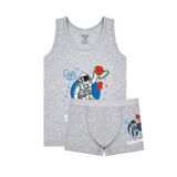 ÖTS Erkek Çocuk İç Giyim Takım - Pamuklu Atlet ve Boxer, Esnek Kalıp Çocuk Atlet, Yumuşak Kumaş Çocuk Boxer, Atlet ve Boxer Takım, Çocuk İç Giyim, Günlük Kullanım, (Renkli-1-9-10 Yaş)