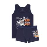 ÖTS Erkek Çocuk İç Giyim Takım - Pamuklu Atlet ve Boxer, Esnek Kalıp Çocuk Atlet, Yumuşak Kumaş Çocuk Boxer, Atlet ve Boxer Takım, Çocuk İç Giyim, Günlük Kullanım, (Renkli-3-3-4 Yaş)