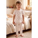 ÖTS Erkek Çocuk Pamuklu Pijama Takımı Kısa Kol Uzun Alt Desenli Premium Ev Stili 374004