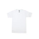Öts Erkek Çocuk T-Shirt Ribana Açık Yaka (%100 Pamuk), Beyaz, 7-8 Yaş
