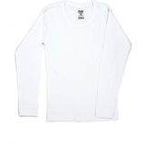 Öts Erkek Çocuk T-Shirt Uzun Kollu T-Shirt Ribana Body (%100 Pamuk) - Beyaz - 11 - 12 Yaş