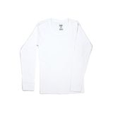Öts Erkek Çocuk T-Shirt Uzun Kollu T-Shirt Ribana Body (%100 Pamuk) - Beyaz - 7 - 8 Yaş