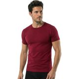 Öts Erkek Modal T-Shirt O Yaka Modal Ekstra Esnek Dokulu (1622) - Bordo