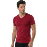 Öts Erkek Modal T-Shirt V Yaka Modal Günün Her Anı İçin (1623) - Bordo - 2XL